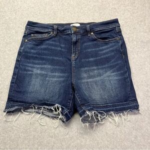 Loft Outlet Women’s Cut Off Shorts‎ Med Raw Hem Denim Mid Rise size 12